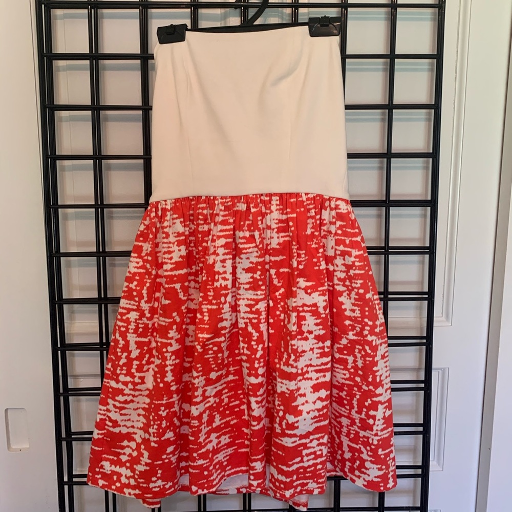 Aqua strapless mini dress